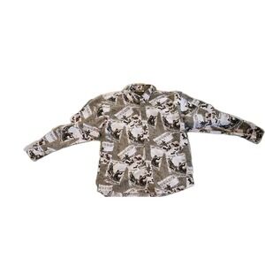 North River Outfitters Long‎ Sleeve Button Down Shirt XL Hunting Brown/Green